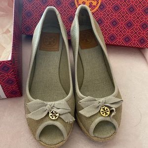 Tory Burch Gold Espadrilles size 8